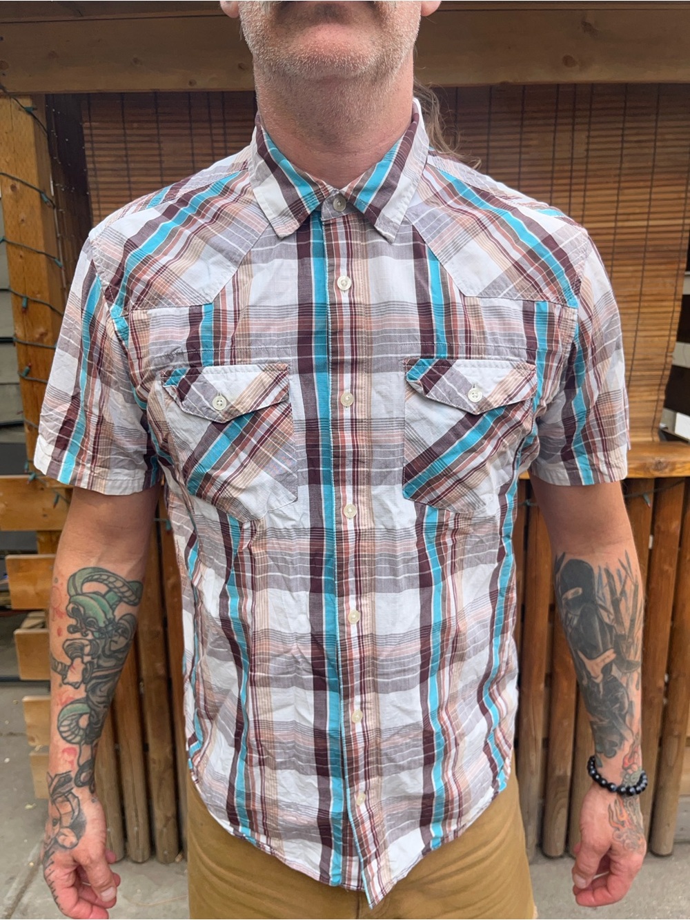 Organic Patagonia Outdoors / Western Short Sleeve Button